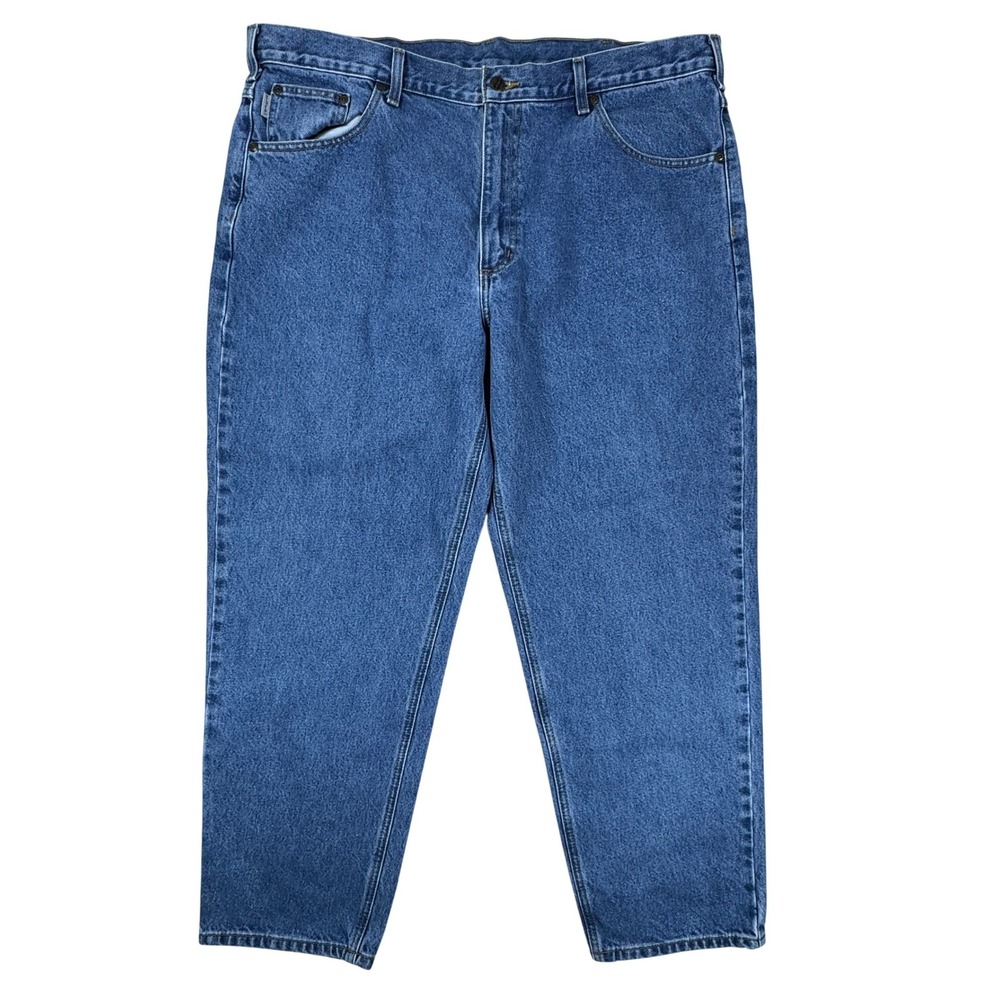 Carhartt B17 STW Relaxed Fit Stonewash Blue Denim Jeans Mens 42x30 Workwear - Picture 2 of 11